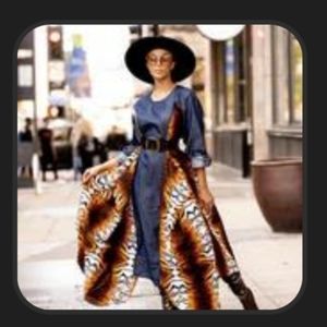 Shop J Bolin Denim & Tiger Print Dress (New, Tags On)